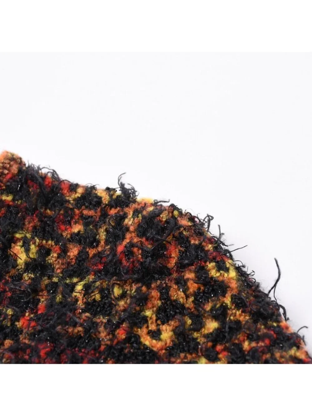 Chanel V-neck Knit Sweater CC Logo Multicolor Wool